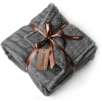 Darby Home Co Jacinto Cable Knitted Sherpa Throw DRBH3733